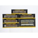 Bachmann Graham Farish BR Goods 3 and 6 wagon sets, 377, 225Z Hattons set of 6 weathered Mineral