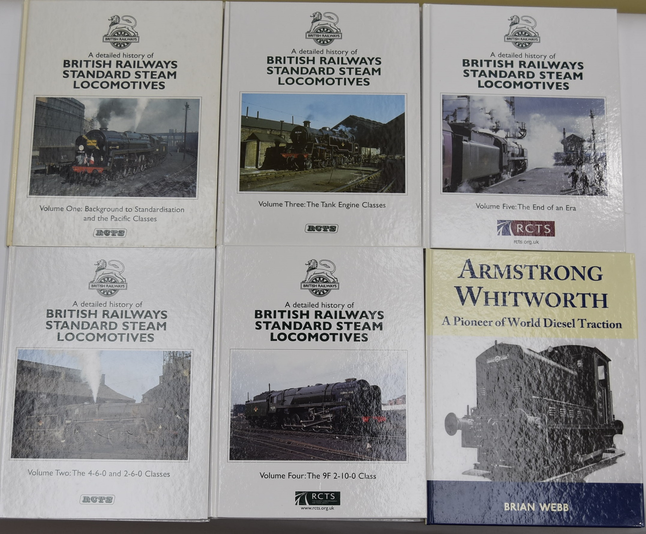 RCTS BR Standard Classes Definitive History Books, the complete set of five books covering the BR