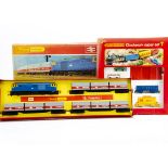 Tri-ang Hornby 00 Gauge Freightliner Train Set and early Hornby Clockwork Super Set, R645 comprising