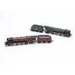 Slightly-modified Hornby-Dublo 00 Gauge 2-rail Locomotives, both on converted 3-rail chassis, an (