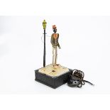 1930s National Microphone Dancer Toy, comprising black wooden dancing figure with articulated