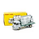 A French Dinky Toys 579 Simca Glazier's Truck, grey cab, green flatbed, cream ridged hubs, with