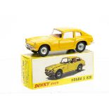 A French Dinky Toys 1408 Honda S 800, yellow body, red interior, concave hubs, in original box, VG-