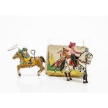 Alps (Japan) 'The King Of The Rancher' Wind-Up Toy, detailed tinprinted Cowboy on horseback with