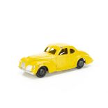 A Pre-War Dinky Toys 39f Studebaker State Commander, yellow body, smooth black hubs, lacquered