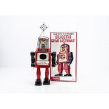 Alps (Japan) Tinplate Battery-Operated Cragstan Great Astronaut, circa 1962, red body, black arms