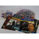 Vintage Star Wars Posters & Placemats, including Official Poster Monthly ESB No.2, ROTJ No.1, No.