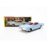 Hong Kong Dinky Toys 57-001 Buick Riviera, light blue body, cream roof, red interior, cast wheels,