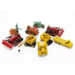 Dinky Toy Construction Vehicles, 533 Leyland Comet Cement Wagon, 571 Coles Mobile Crane (2), 561