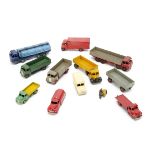 Playworn Dinky Toy Commercials, including 504 Foden 14 Ton Tanker, 501 Foden Diesel 8-Wheel Wagon,