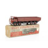 A Dinky Supertoys 501 Foden Diesel 8-Wheel Wagon, 1st type brown cab, back and ridged hubs, silver