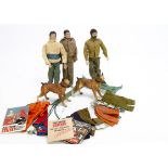 Vintage Action Man Figures, Clothing & Accessories, large collection of loose clothing, weapons