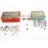 Uncommon New Footy Table football sets, larger red box set comprising red striped team (10 players +