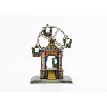 A Wilhelm Krauss Tinplate Ferris Wheel Steam Toy Accessory, detailed tinprinted toy, 'Carussell'