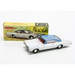 Hong Kong Dinky Toys 57-004 Oldsmobile Dynamic 88, white body, blue roof, red interior, cast hubs,