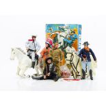 The Lone Ranger Action Figures by Marx Toys, including The Lone Ranger, Tonto, Butch Cavendish, Lone