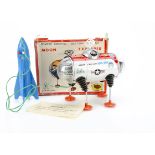 A Yonezawa (Japan) Tinplate Battery-Operated Remote Control Moon Explorer M-27, with detailed