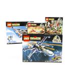 Star Wars Lego, 7140 X-Wing Fighter, 7130 Snowspeeder, 7110 Landspeeder, 7128 Speeder Bikes, in