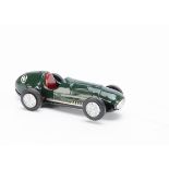 A Scalextric Electric Tinplate MM/C52 Ferrari 4.5L 375F1 Grand Prix, dark green body, red seat, RN3,