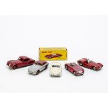 Dinky Toy Sports Cars, French Dinky 22a Maserati Sports 2000, dark red body and seats, plated convex