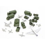 Military and Aircraft Dinky Toys, including 651 Centurion Tank, 621 3-Ton Army Wagon (2), 622 10 Ton