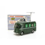 A Dinky Supertoys 968 BBC TV Roving Eye Vehicle, dark green body, grey grooved hubs, BBC crest,