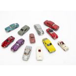 Dinky Toys, Politoys & Kirk Diecast Model Cars, Dinky 108 MG Midget, 182 Porsche 356A, spun hubs,