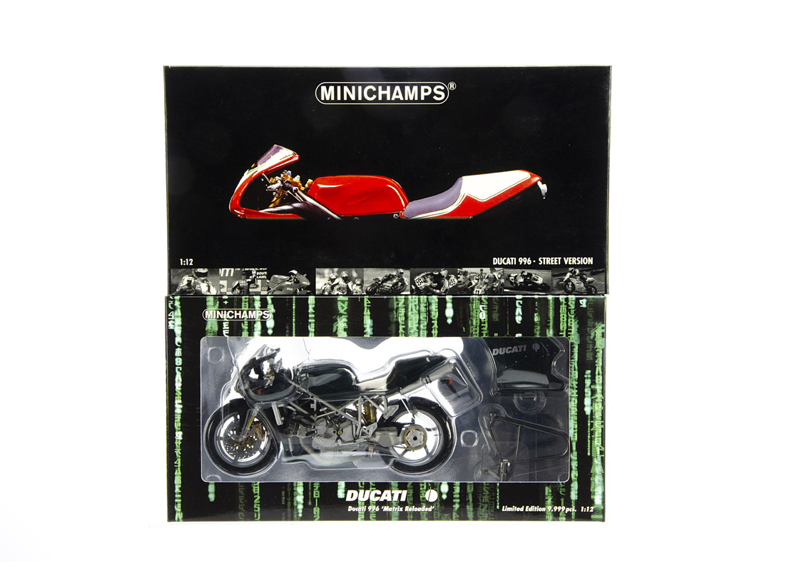 Minichamps 1:12 Ducati Motorcycles, Ducati 996 Street Version #122 120000, Ducati 996 'Matrix
