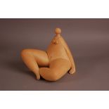 A modern stoneware figure of a nude lady by Keti Anastasaki, 19cm high, signed