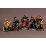 Five second half 20th century Royal Doulton figures, including Good King Wenceslas, Lobster Man, The