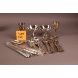 A part canteen of second half 20th century silver plated kings pattern style cutlery, together