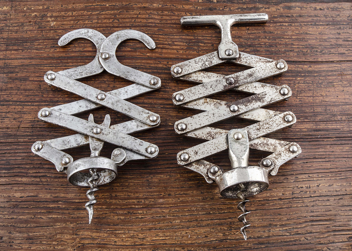 Four French 20th Century compound lever corkscrews, an early plated Zig Zag Le Kidd L'éclair from - Image 2 of 2