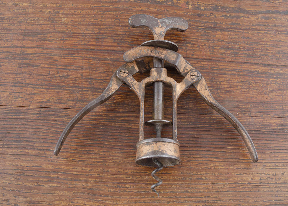 A William Baker's 1880 British patent no 2950 double lever corkscrew, indistinctly marked 'James - Image 2 of 2