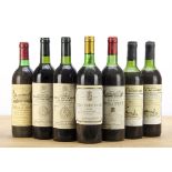 Bordeaux Vintage Red Wine 1976, 7 assorted bottles including 2 bottles of Cos d’Estournel 1976 St