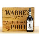 Vintage Port Warres 1977 OWC, 1 case of 12 bottles of Warres Vintage Port 1977 in Original Wooden