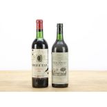 Bordeaux Vintage Red Wine 1966, 1 bottle of Chateau Beychevelle 1966 St Julien and 1 bottle of