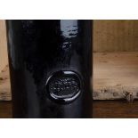 Inner Temple sealed wine bottle London circa 1830-1840, pontil scar mark to base, dark glass, 29.