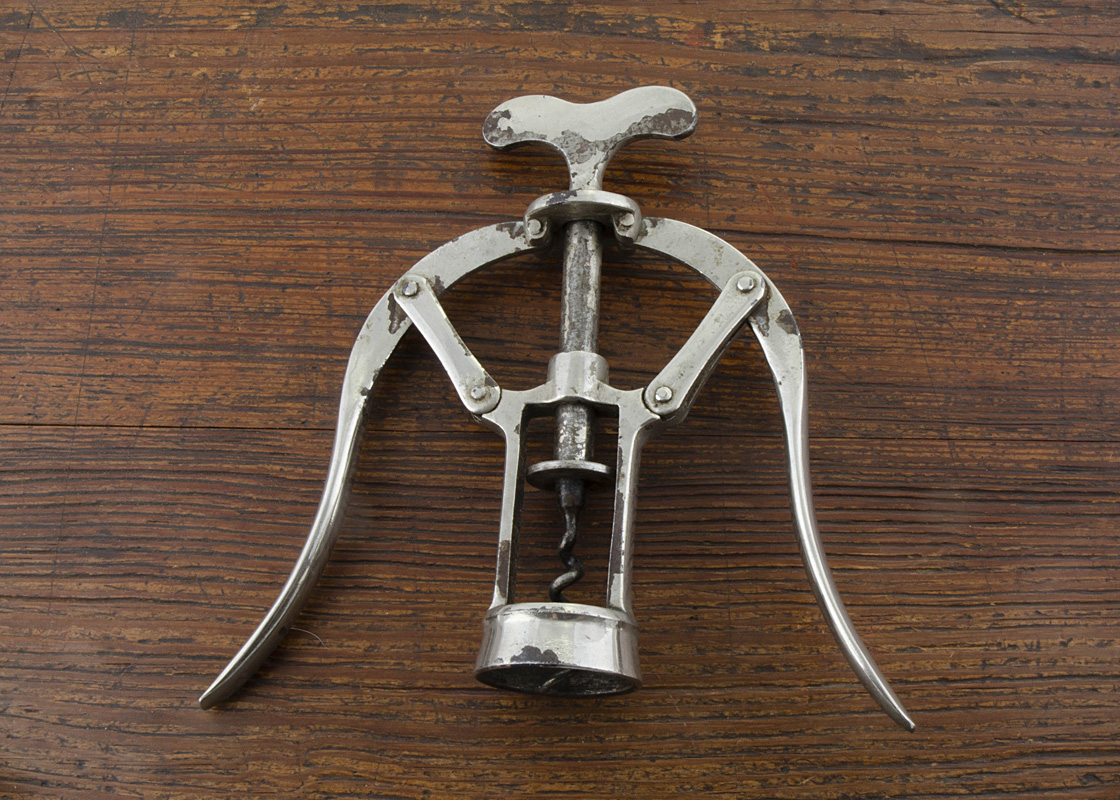 A James Heeley's 1888 'A1' nickel plated double lever corkscrew, Patent no 6006, fully marked on the