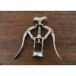 A James Heeley's 1888 'A1' nickel plated double lever corkscrew, Patent no 6006, fully marked on the