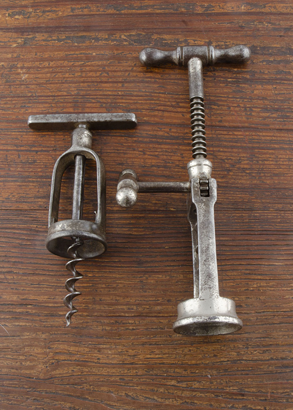 Four French 20th Century all steel mechanical corkscrews, two rack and pinion, one marked for 'AP - Image 2 of 2