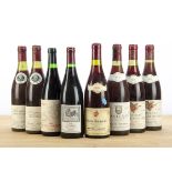 Burgundy Vintage Red Wine, 8 assorted bottles including 1 bottle of Maniere Noirot Vosne Romanee