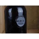 Sealed and dated wine bottle with initials DBD, and date 1836, attributed to Daniel Bishop Davy,