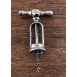 A 20th Century French nickel plated swivel lock corkscrew, marked 'Cyclope' at back of handle,