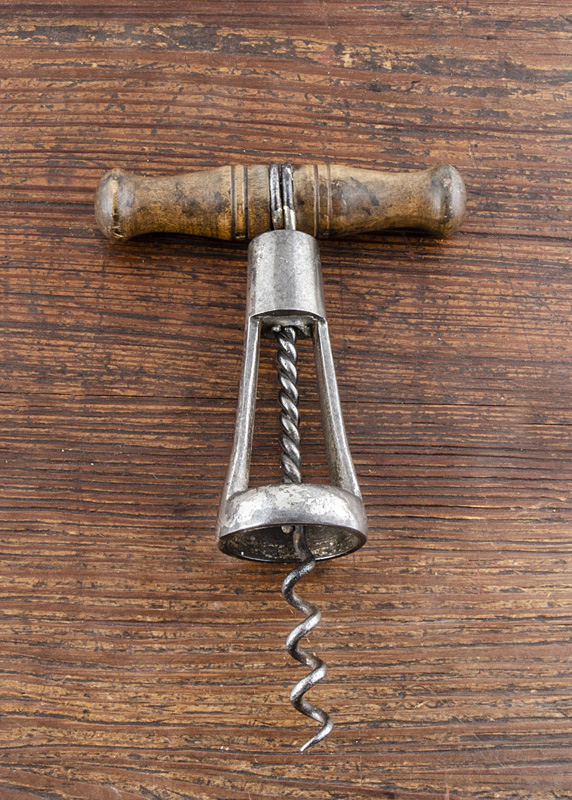 An American William Clough's power cone corkscrew, US patent no 172868, c 1876, unmarked, 16cm to
