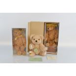 Three limited edition Merrythought Teddy Bears, "Edward" Heirloom Bear of The Year 2000 534/2000, "