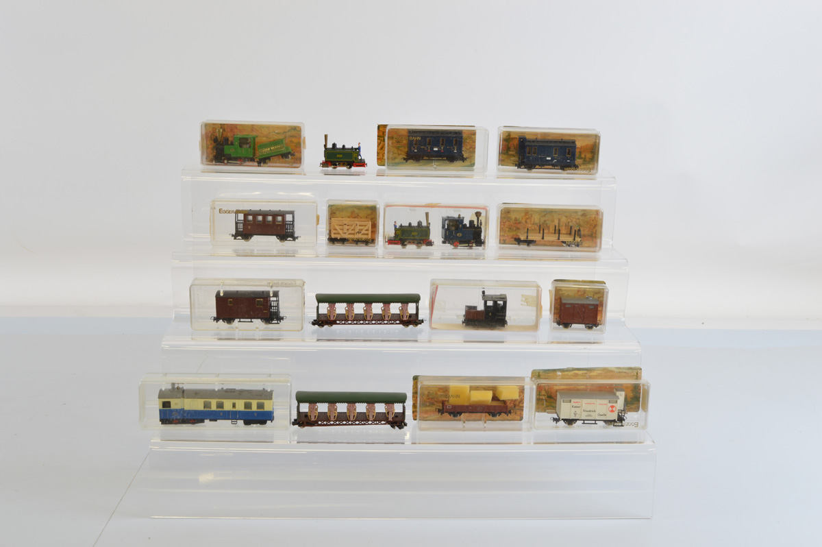 A quantity of assorted N Gauge model railway, including locomotives, coaches, wagons and track
