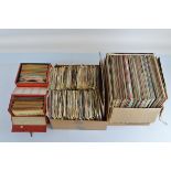 Approximately 370 7 inch Singles from the 1960's to the 1980's, together with a quantity of vinyl