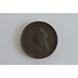 A Victorian bronze 1897 Jubilee medallion, Queen Victoria, and dates and years of reign to