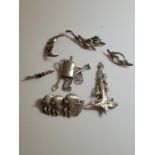 A small quantity of silver and costume jewellery, including a pair of friendly Dragon earrings, an