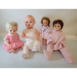 A large collection of vinyl and hard plastic baby and child dolls, mainly late 20th Century